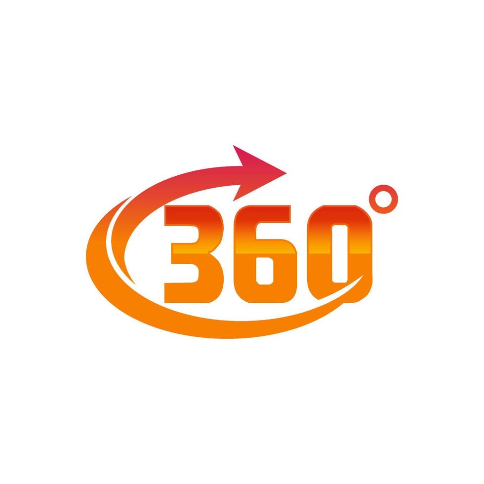 360 degrees consulting and media logo vector