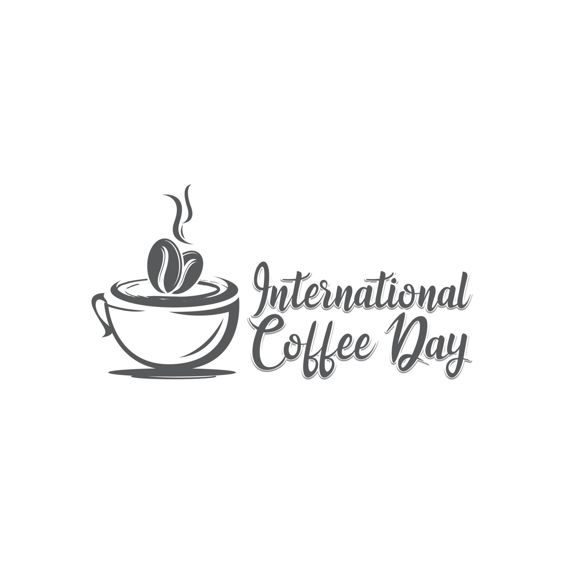 1 October International coffee day Logo. World Coffee day Logo Icon