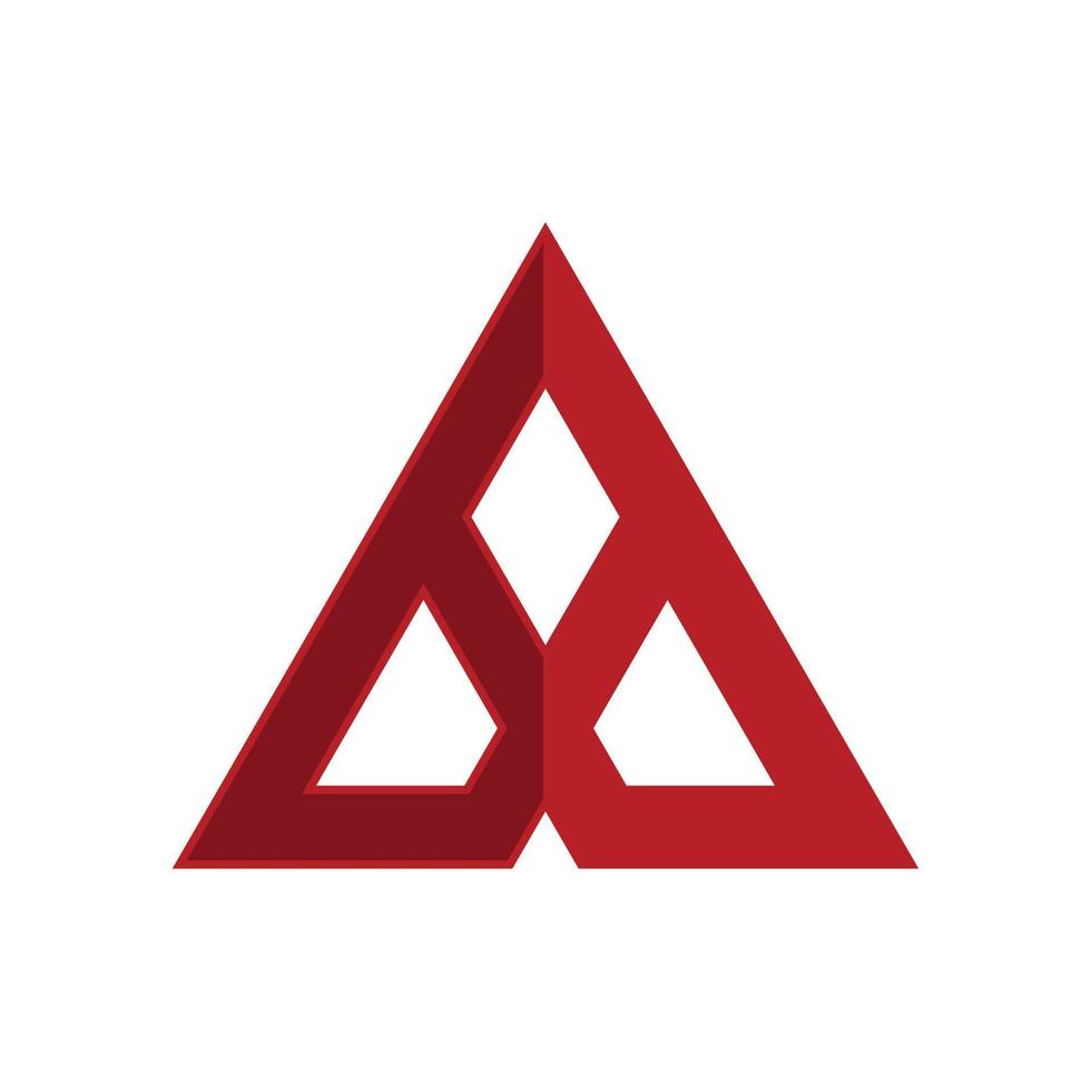 logotipo de triángulo abstracto, logotipo de reproducción de medios creativos vector