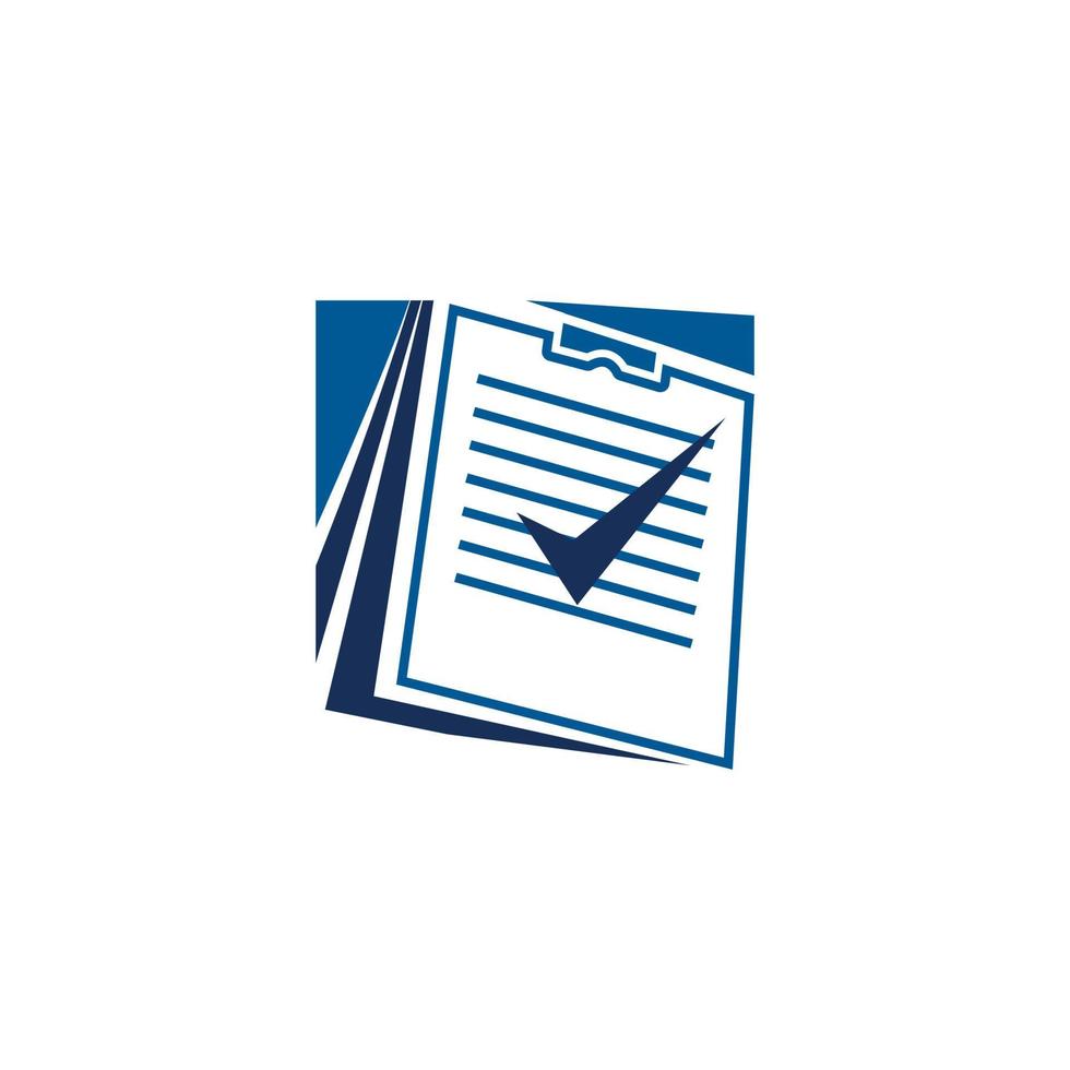 Check mark and Book Document Icon Vector Logo Template Illustration Design. Vector EPS 10.