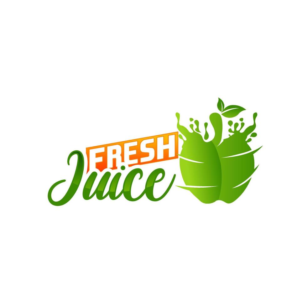 logotipo de jugo de fruta. logotipo de bebida fresca. ilustración vectorial, plantilla de diseños de logotipo de jugo fresco. vector