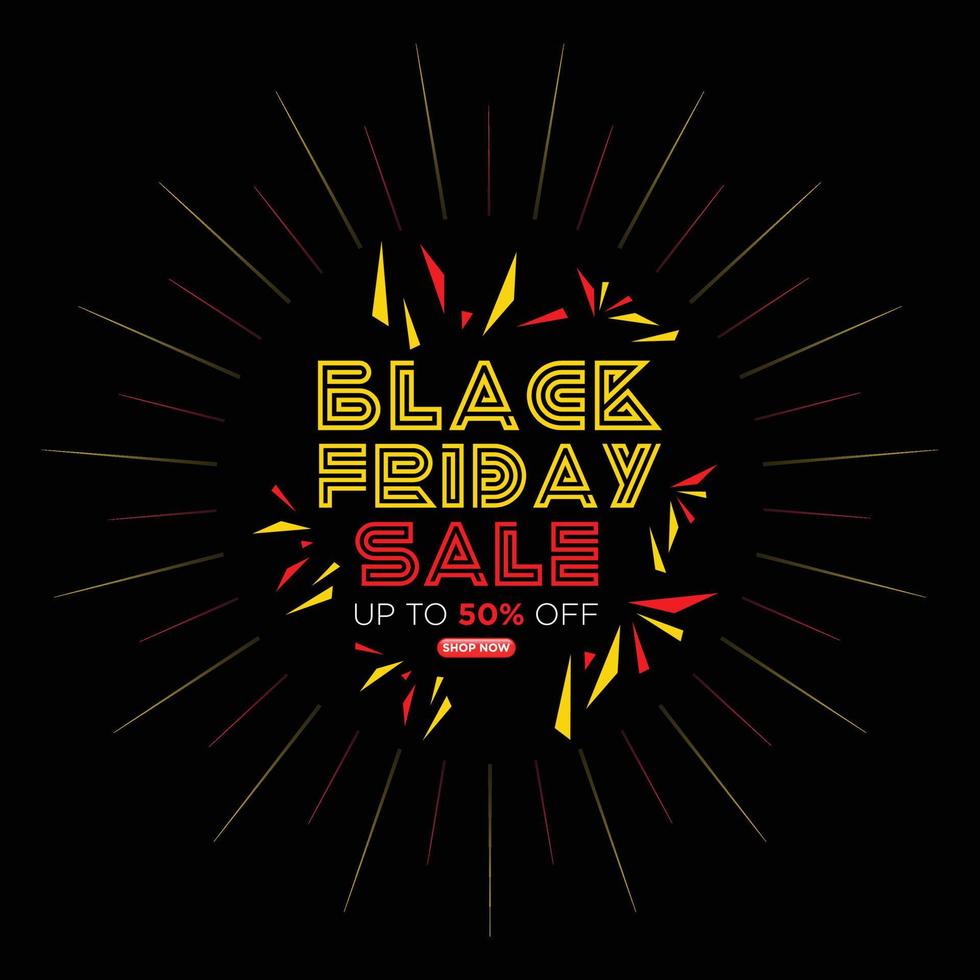 Black Friday sale banner. Black Friday sale banner vector design template for website, ad. Origami banner vector design template for Black Friday sale. Vector template of Black Friday sale banner.