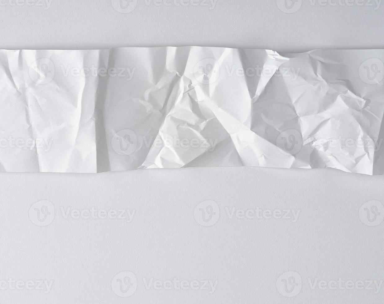 white strip of paper on a white background, copy space photo
