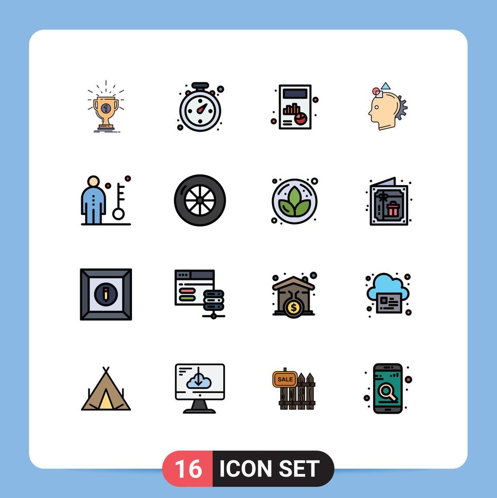 paquete de iconos de vector de stock de 16 signos y símbolos de línea para el negocio de ideas de empleados imaginar elementos de diseño de vectores creativos editables