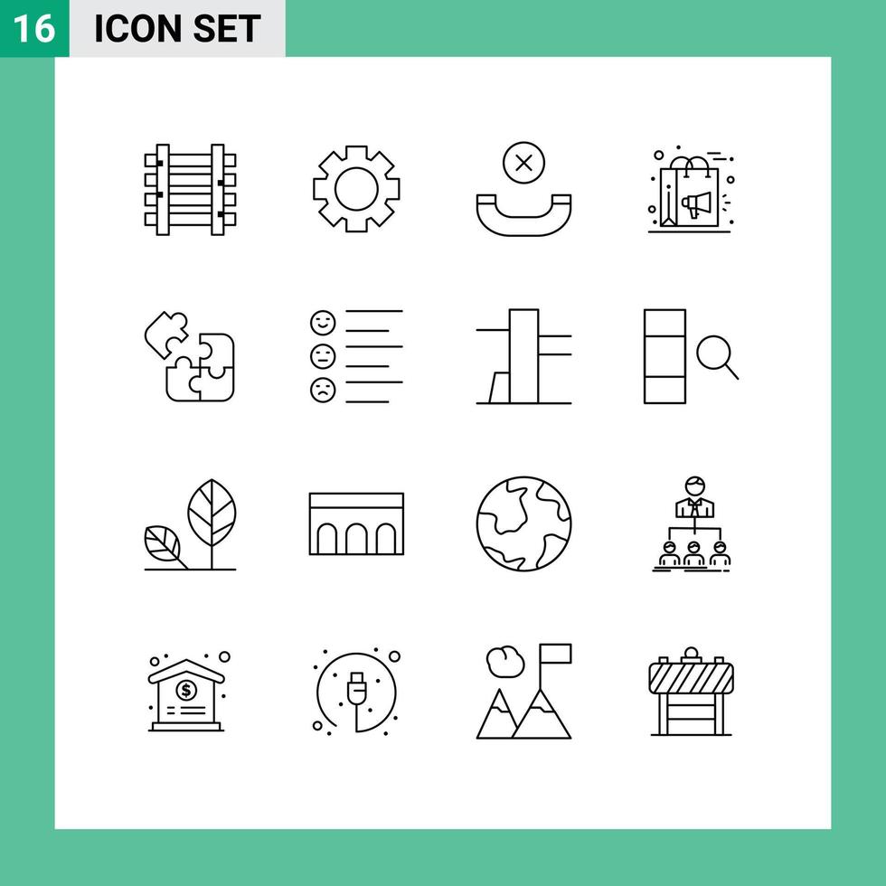 16 Creative Icons Modern Signs and Symbols of logic business handset campaign marketing Editable Vector Design Elements