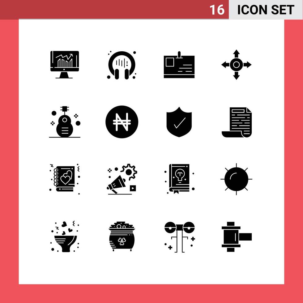 16 Creative Icons Modern Signs and Symbols of instrument folk support classic pass Editable Vector Design Elements