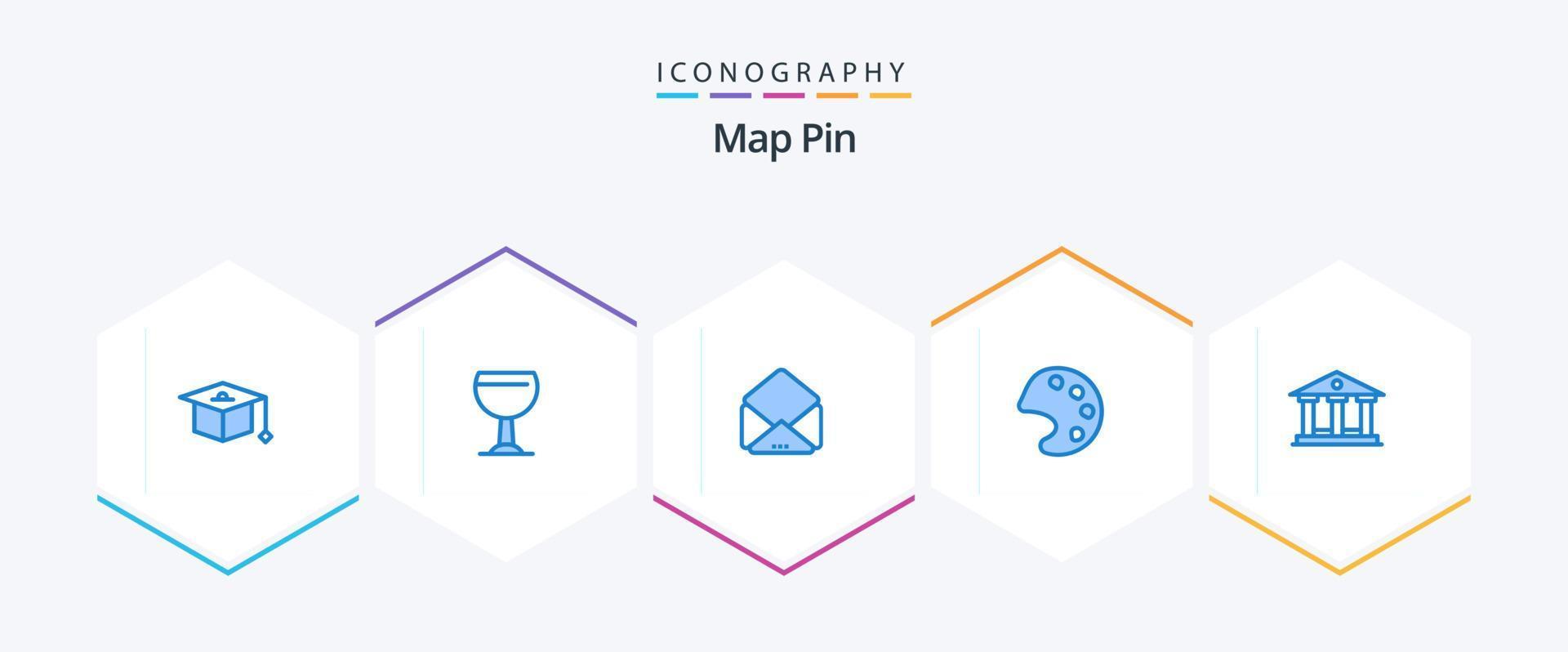 Map Pin 25 Blue icon pack including . . open. money. bank vector