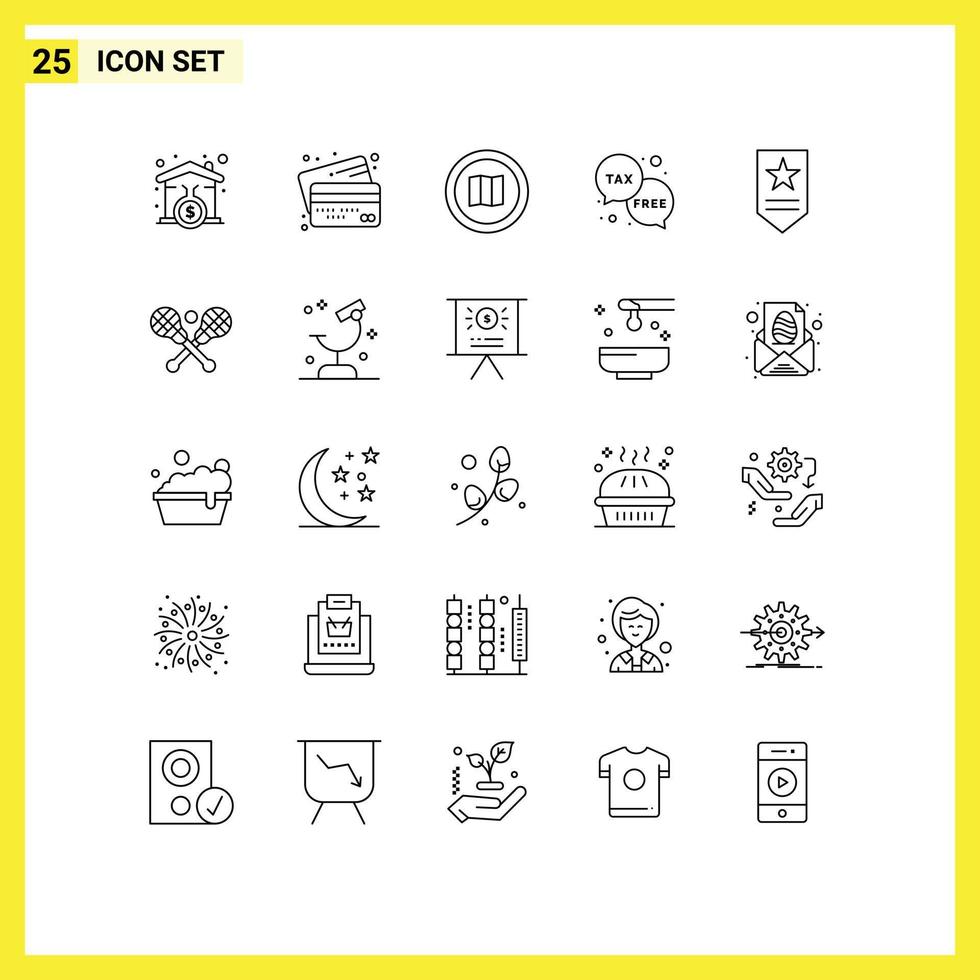 Modern Set of 25 Lines and symbols such as money finance payment duty mapquest Editable Vector Design Elements
