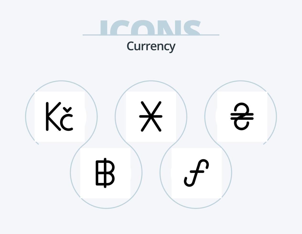 Currency Line Filled Icon Pack 5 Icon Design. money. roman . denarius . currency vector