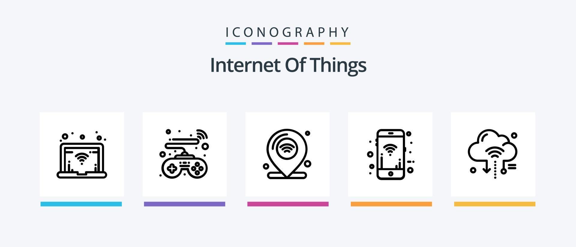 Internet de las cosas paquete de iconos de la línea 5 que incluye la nube. iot ambulancia. Internet. elegante. diseño de iconos creativos vector