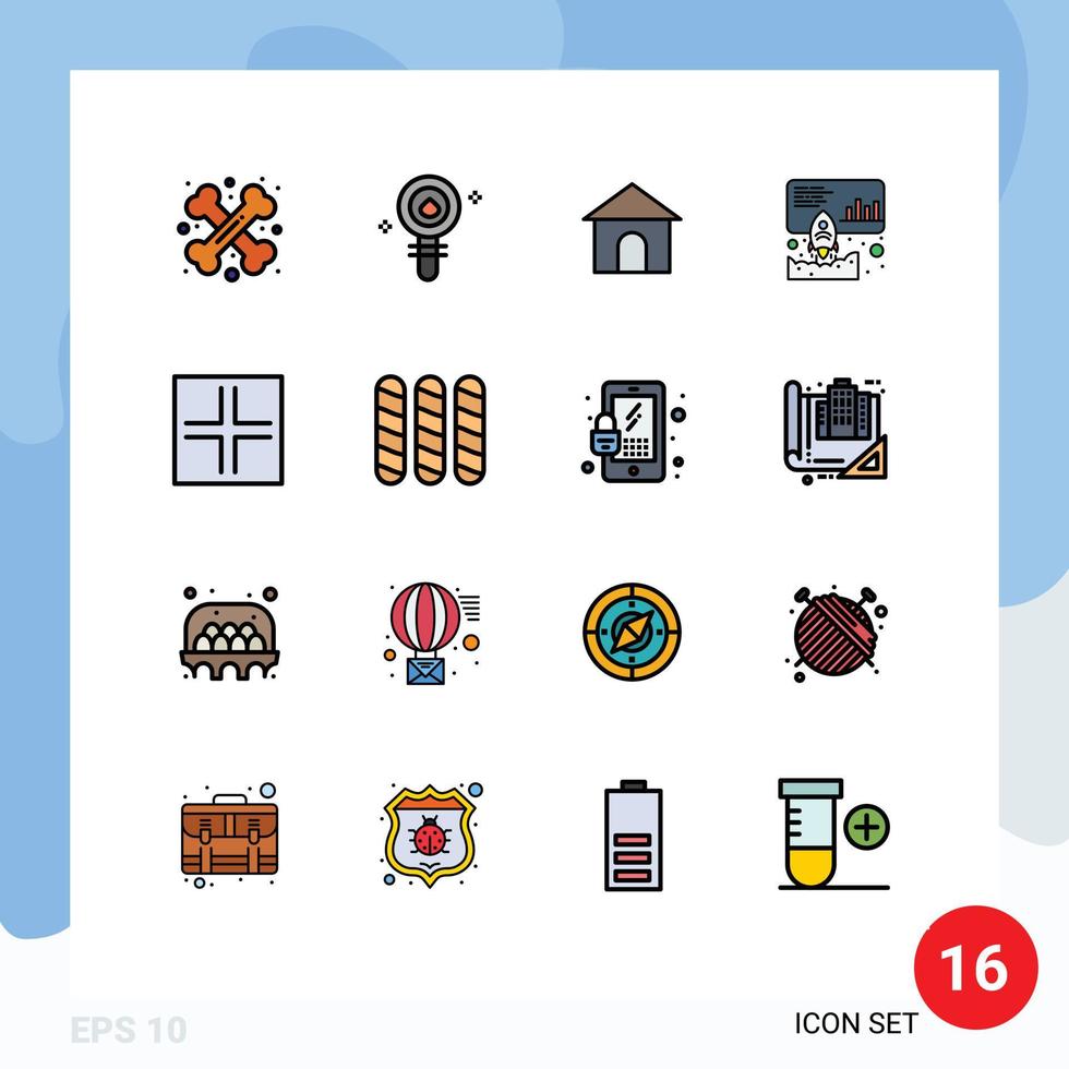 paquete de iconos de vectores de stock de 16 signos y símbolos de línea para promover el lanzamiento de elementos de diseño de vectores creativos editables de casa de datos de química