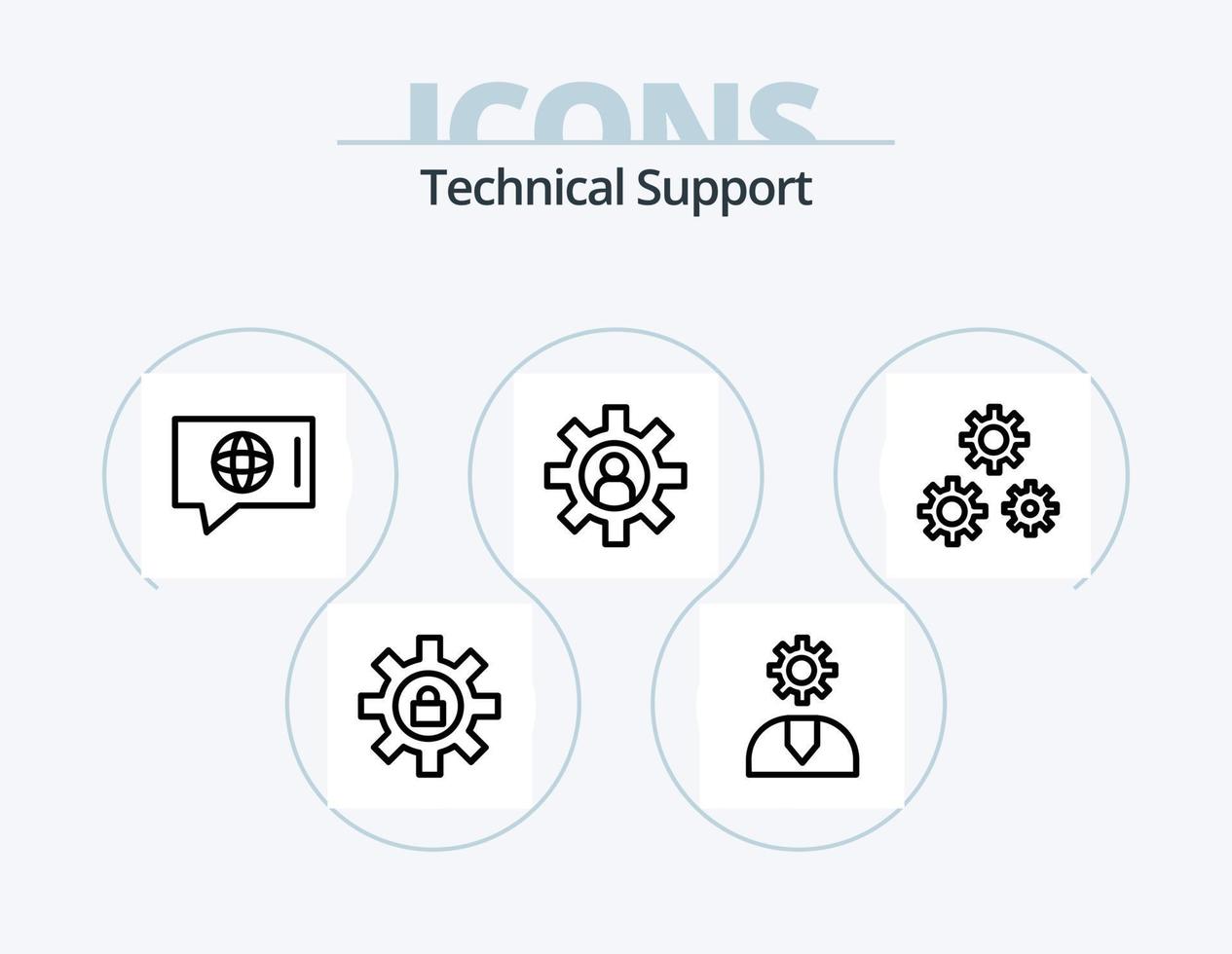 Technical Support Line Icon Pack 5 Icon Design. world. left. service. arrow. support vector