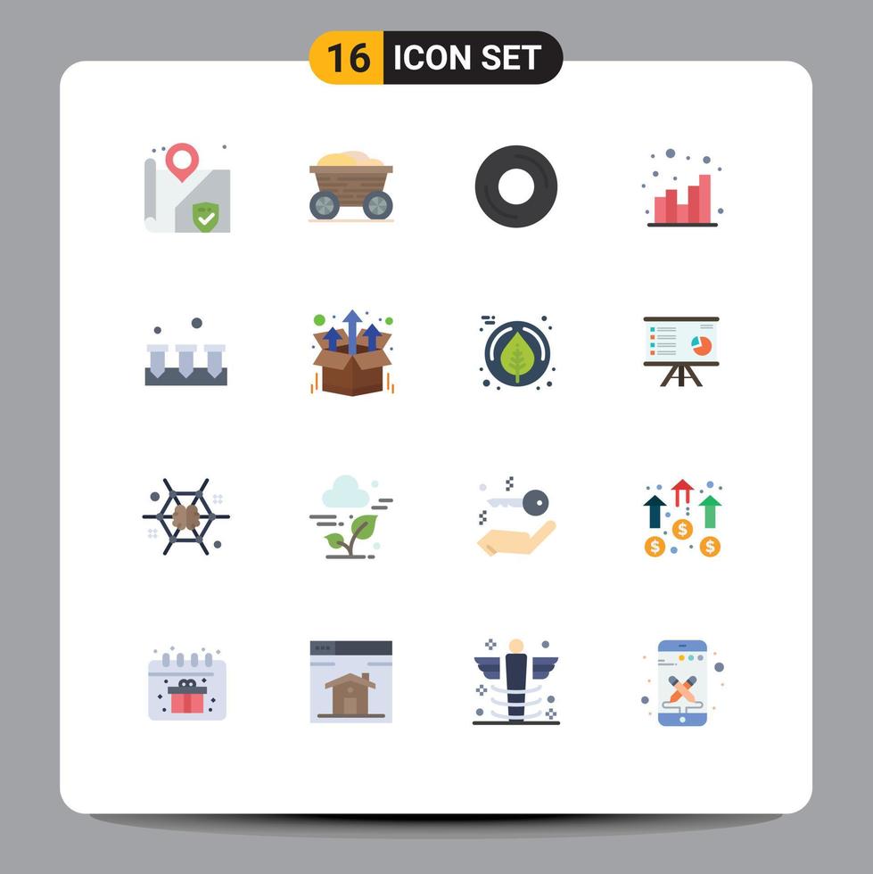 16 iconos creativos signos y símbolos modernos de dispositivos web de construcción análisis seo paquete editable de elementos de diseño de vectores creativos