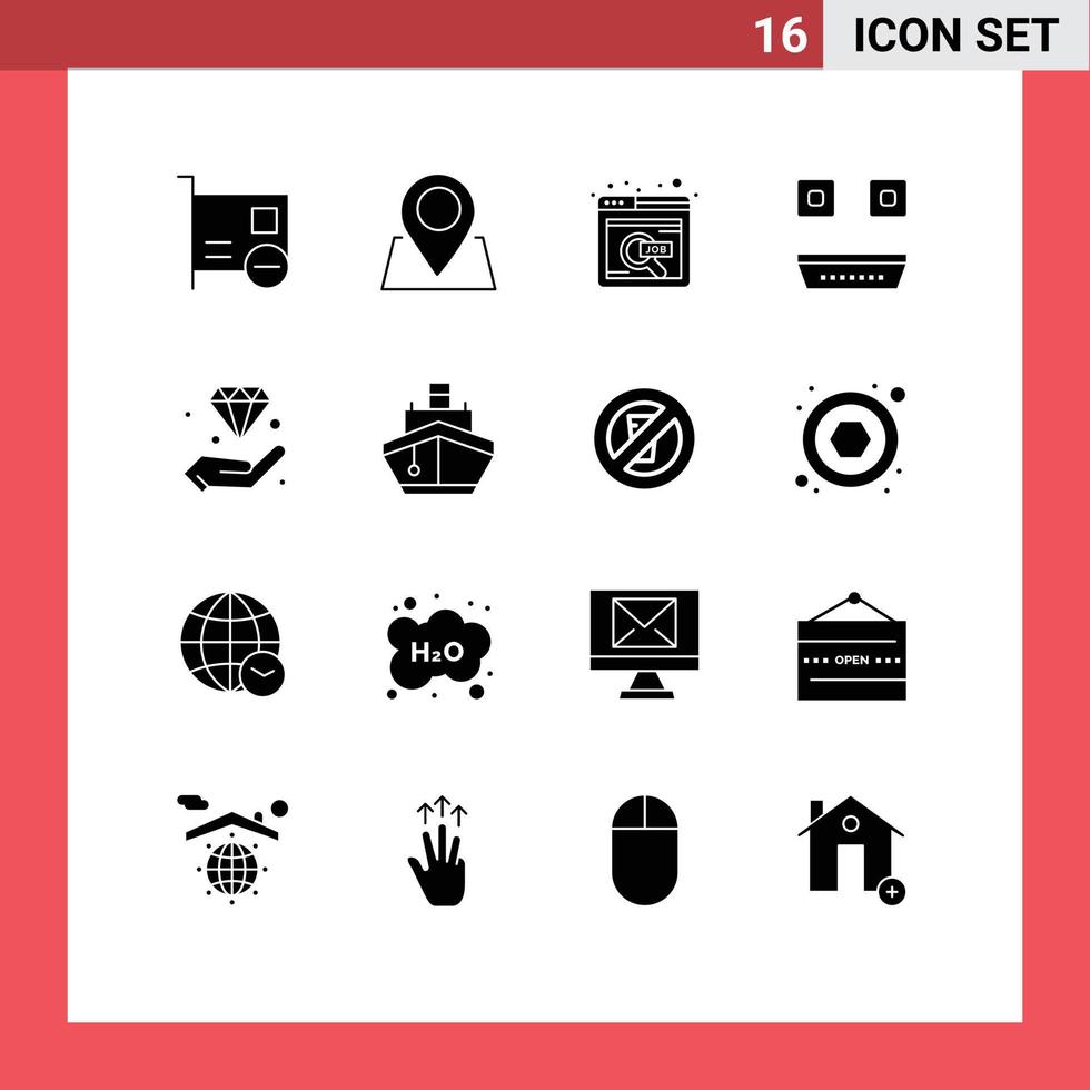 16 Creative Icons Modern Signs and Symbols of hand japanese food find food and restaurant fish Editable Vector Design Elements