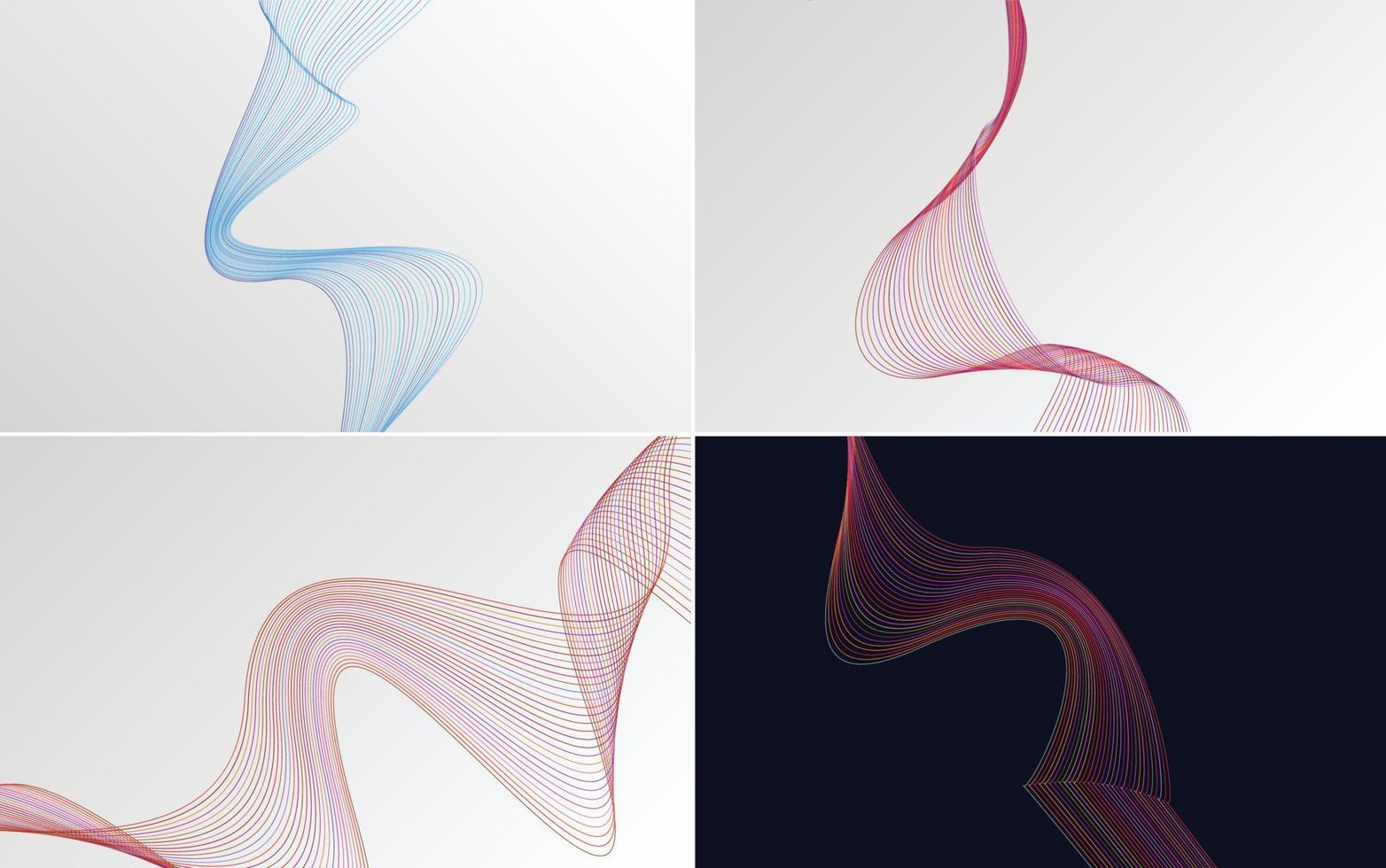 modern wave curve abstract presentation background Pack vector