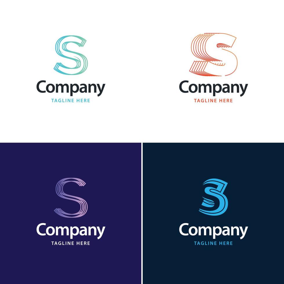 Letter S Big Logo Pack Design Creative Modern logos design for your business vector