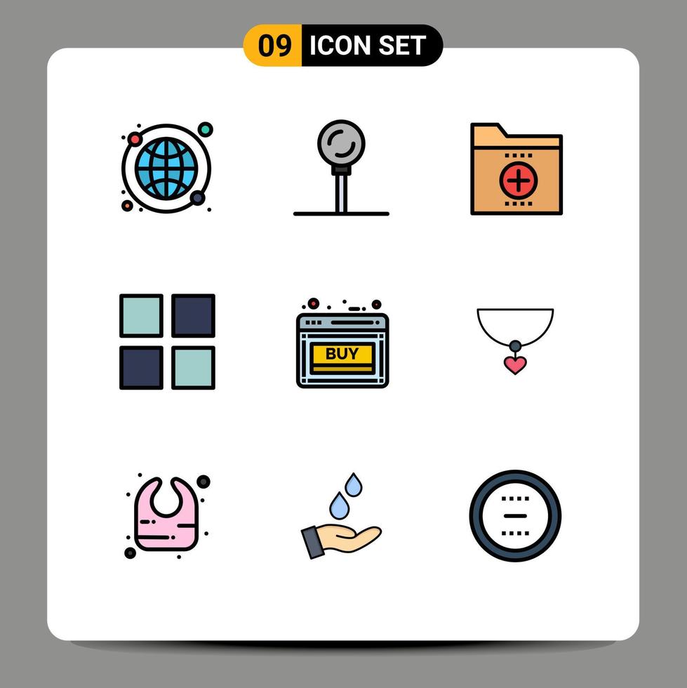 paquete de iconos de vector de stock de 9 signos y símbolos de línea para miniaturas de descuento elementos de diseño de vector editables de oficina de diseño de negocios