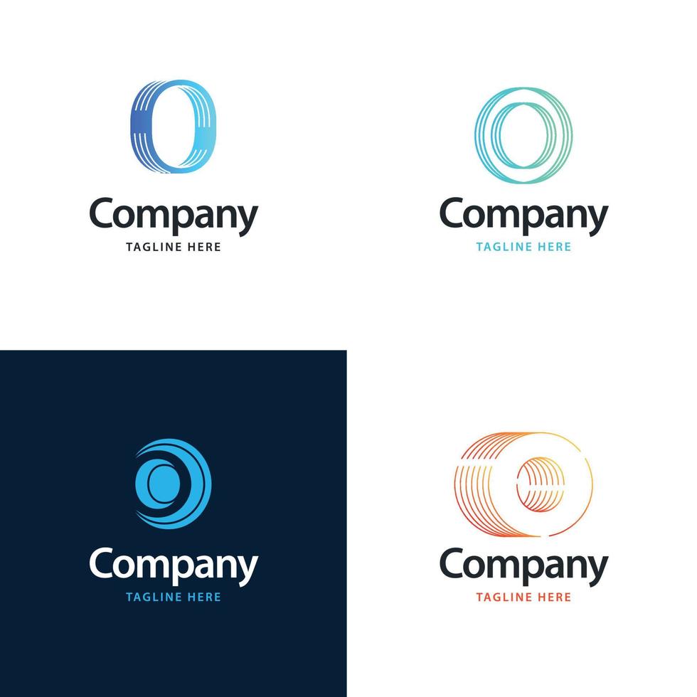 Letter O Big Logo Pack Design Creative Modern logos design for your business vector