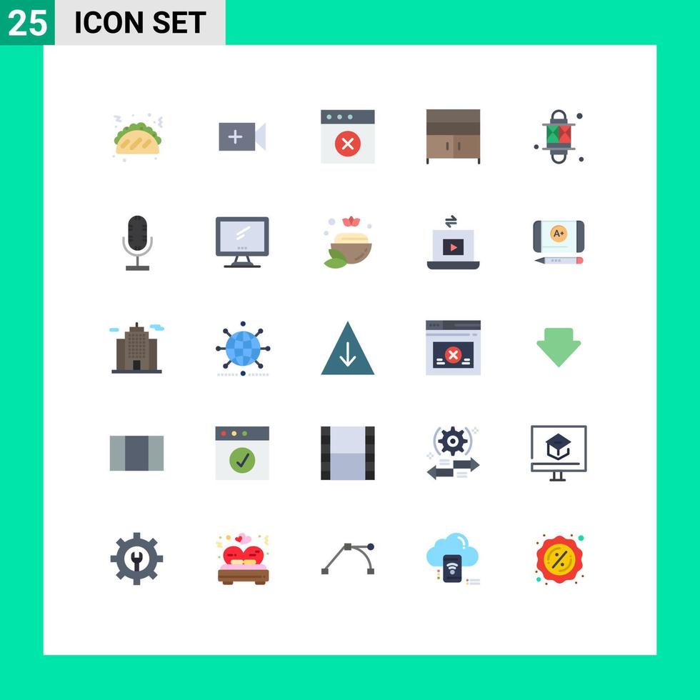 25 Thematic Vector Flat Colors and Editable Symbols of festival ramadan mac light interior Editable Vector Design Elements
