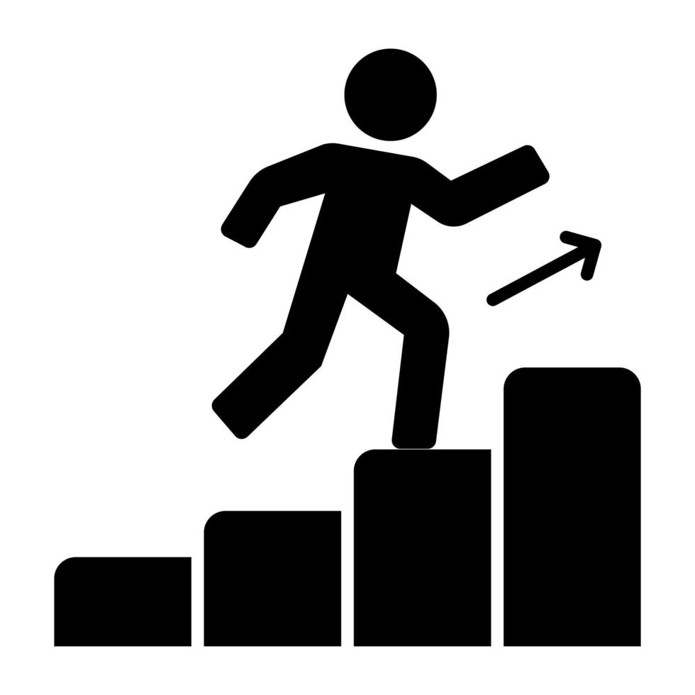 Unique design icon of career path vector