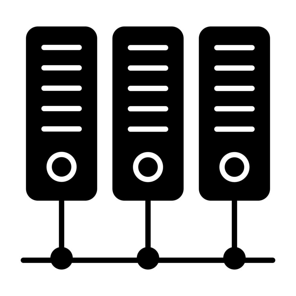 Ab editable design icon of server racks vector