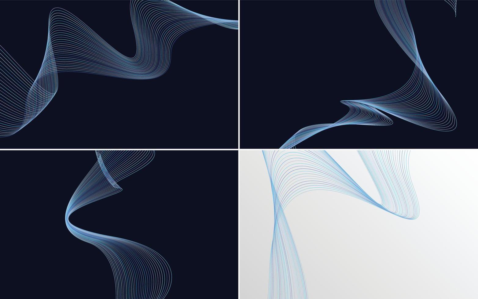 modern wave curve abstract presentation background Pack vector