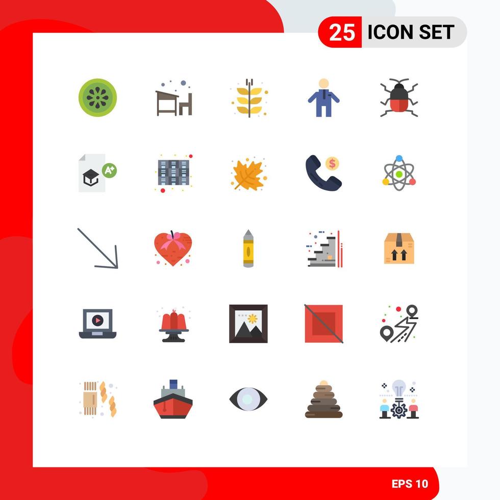 25 iconos creativos signos y símbolos modernos de biología el hombre aprende cosecha agricultura elementos de diseño vectorial editables vector