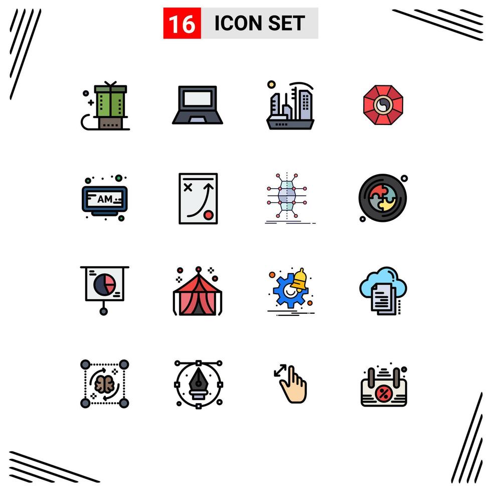 Stock Vector Icon Pack of 16 Line Signs and Symbols for china mirror hardware expansion colony Editable Creative Vector Design Elements