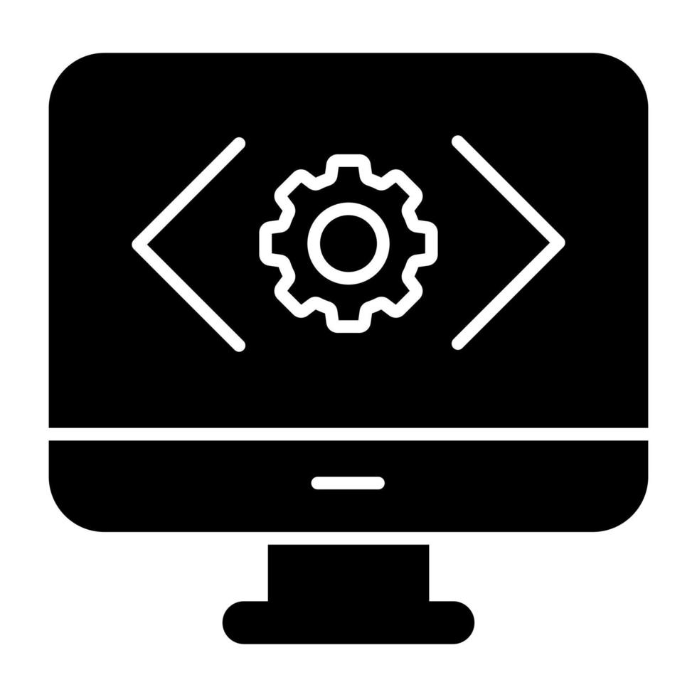 An icon design of system setting vector