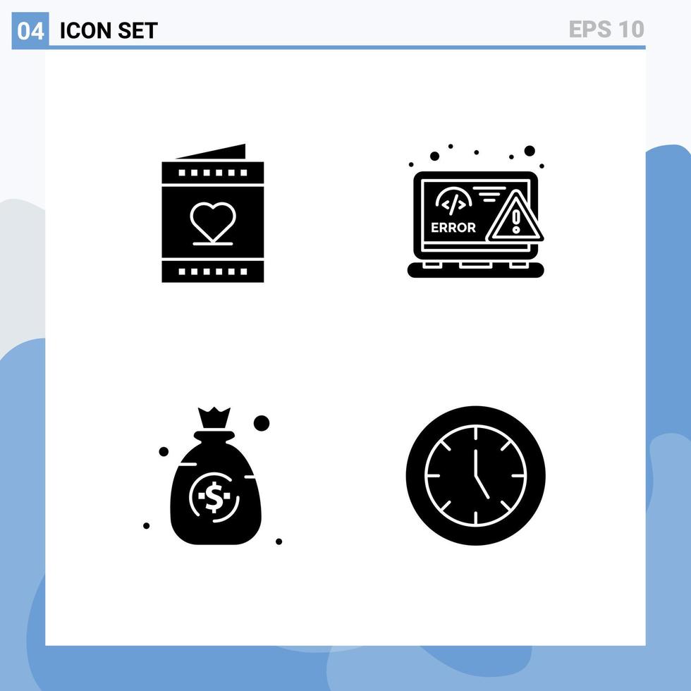 Set of Modern UI Icons Symbols Signs for love error valentine design dollar Editable Vector Design Elements