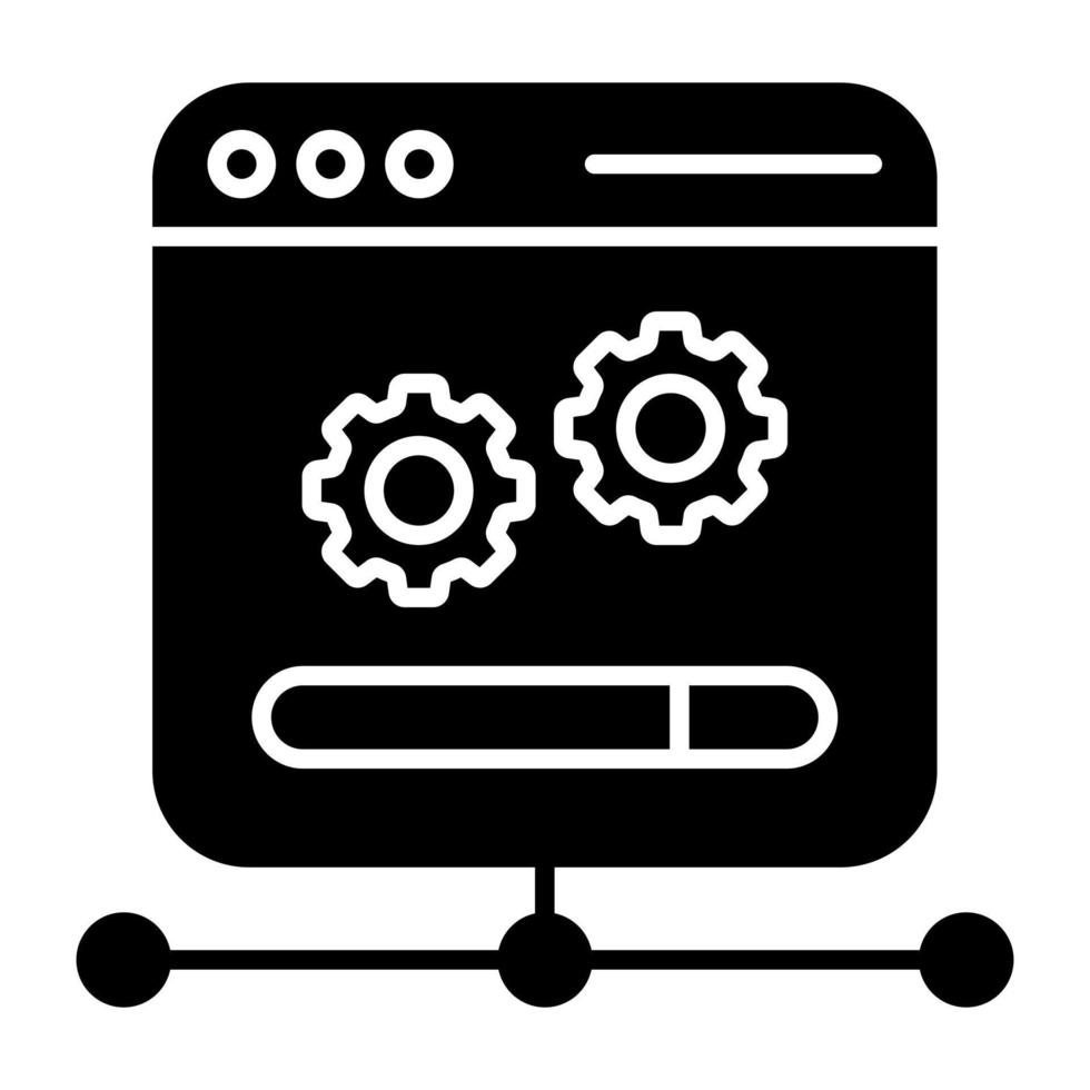 icono de descarga premium de la configuración web vector