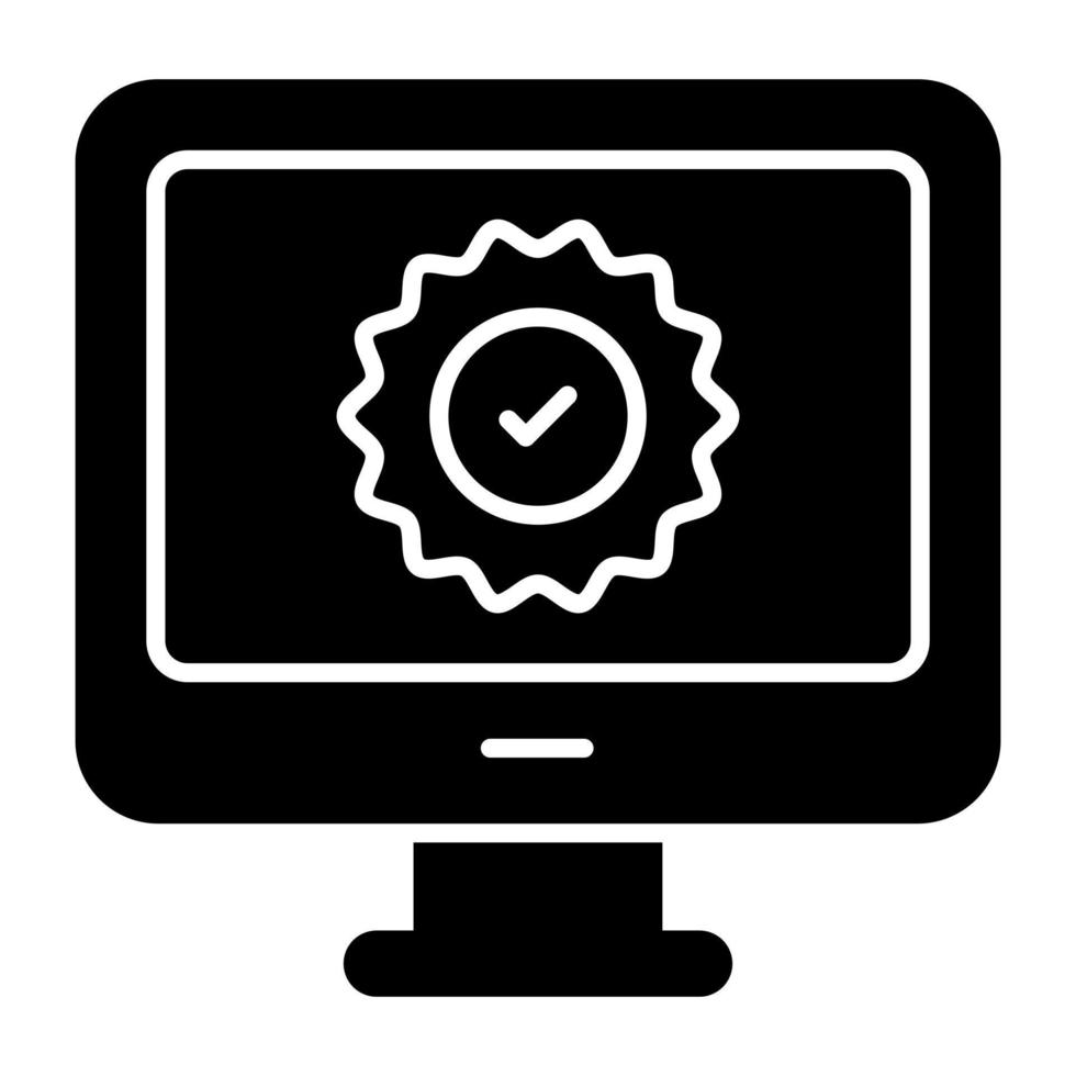 Unique design icon of online badge vector