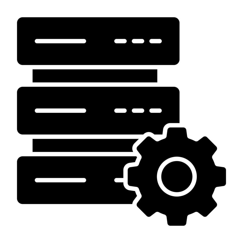 An editable design icon of server setting vector