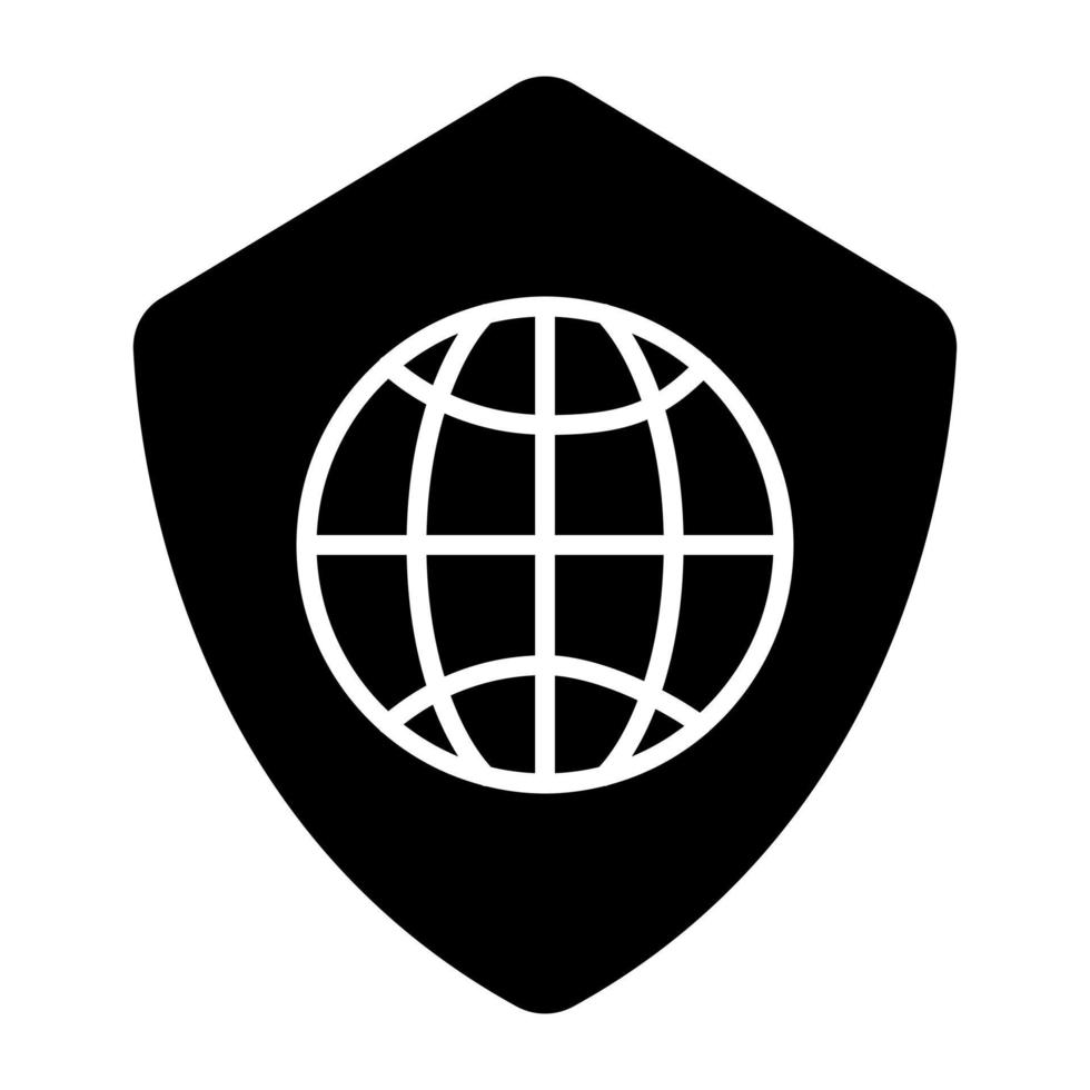 Modern design icon of global security vector