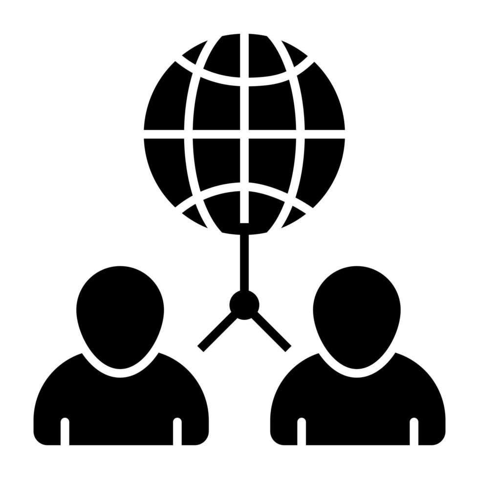 icono de diseño moderno de usuarios globales vector