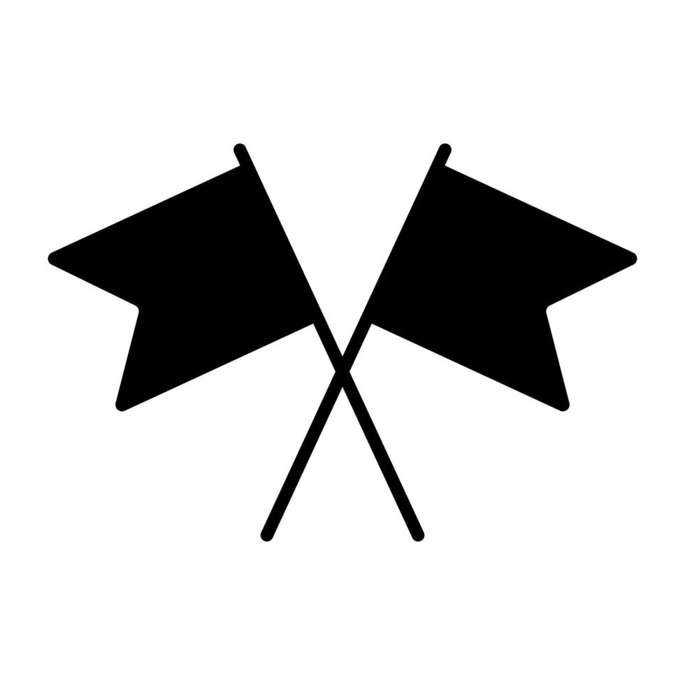 Perfect design icon of cross flags vector
