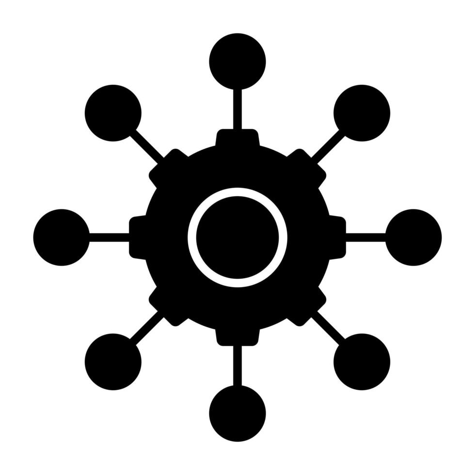 Network setting icon in unique design vector