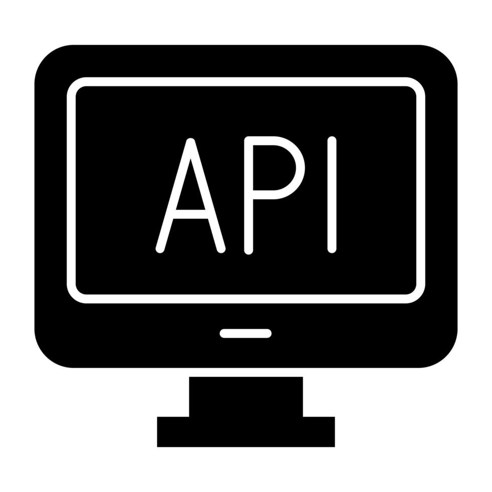A perfect design icon of application programming interface vector