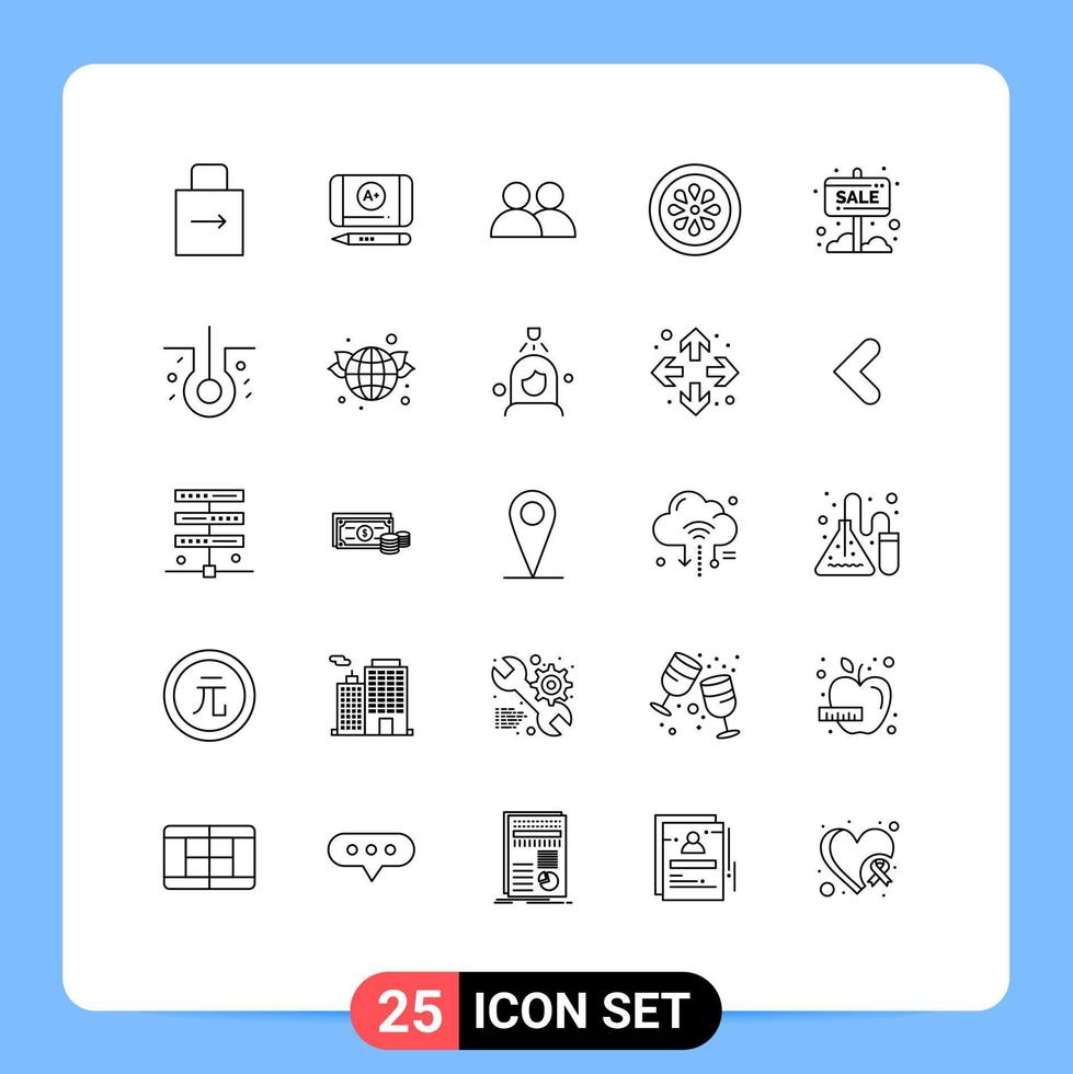 25 Creative Icons Modern Signs and Symbols of banner lemon add food drink Editable Vector Design Elements