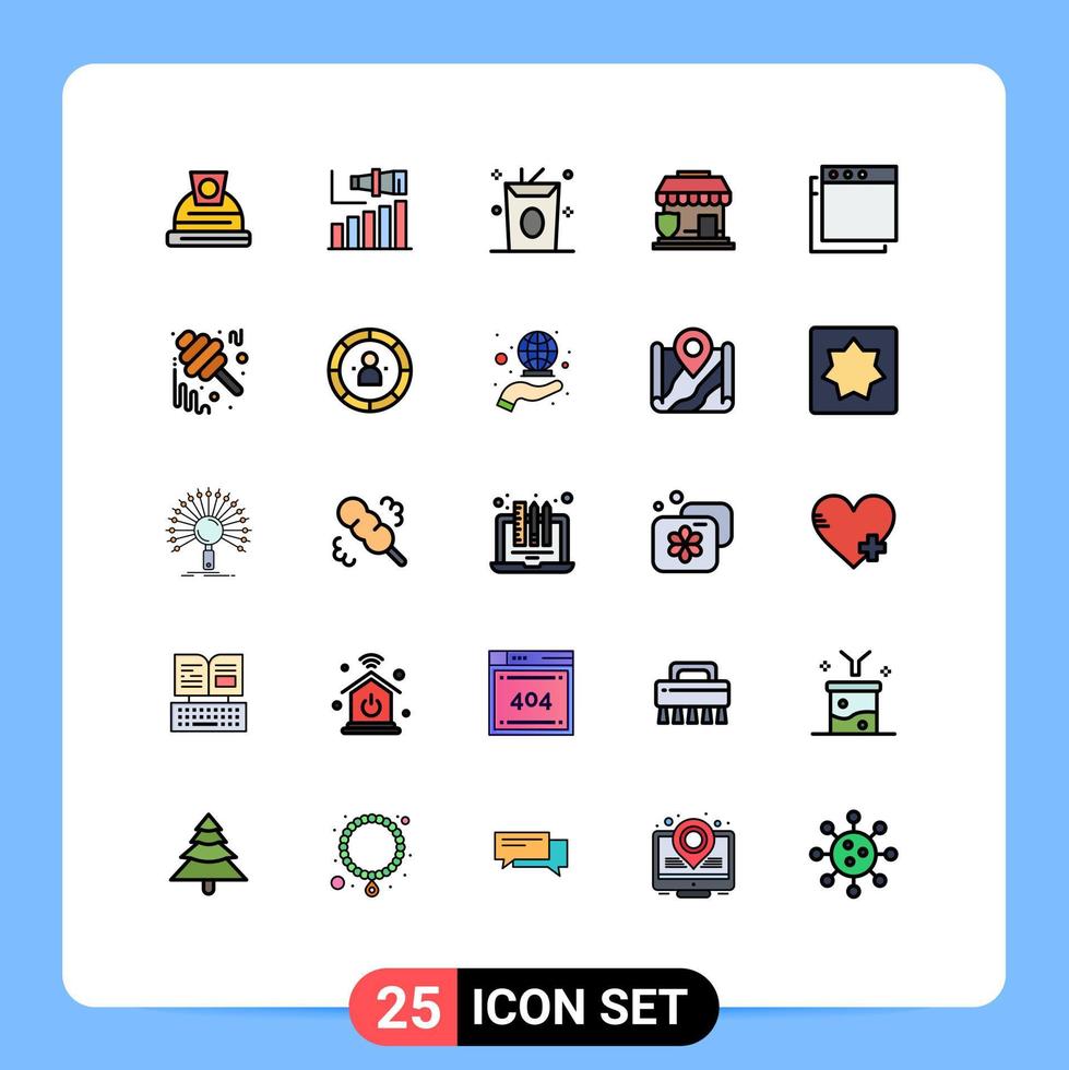 25 Creative Icons Modern Signs and Symbols of mac shop drink security insurance Editable Vector Design Elements