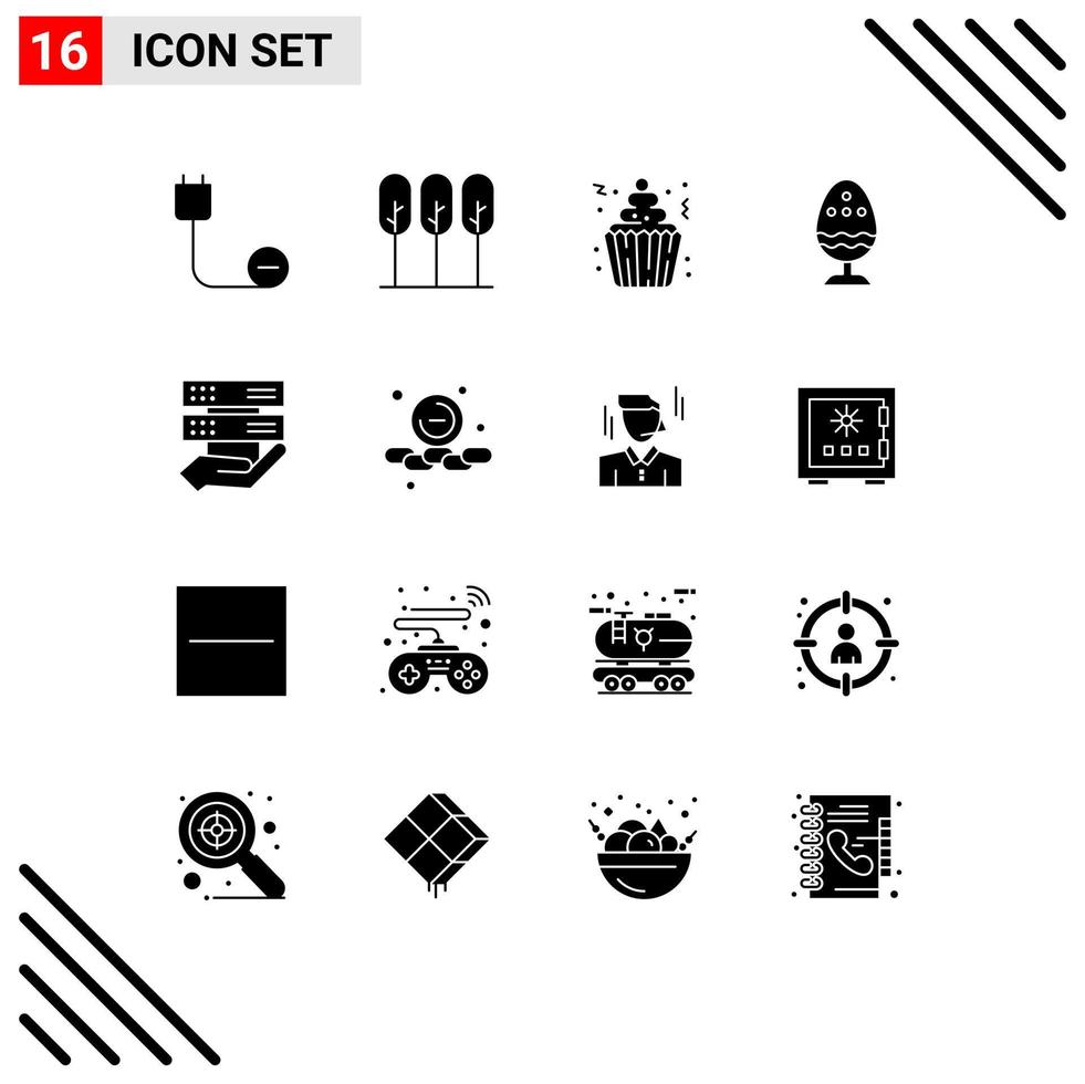 16 Creative Icons Modern Signs and Symbols of egg boiled egg trees boiled cupcakes Editable Vector Design Elements