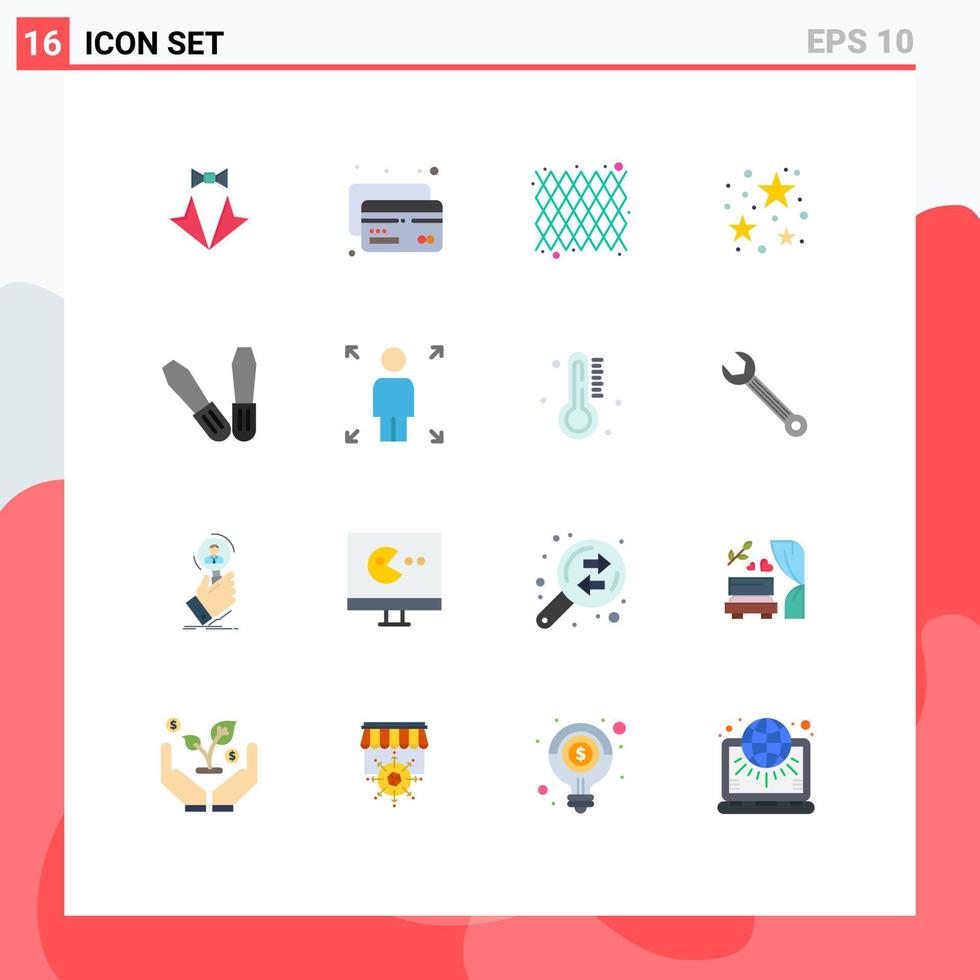 Pack of 16 Modern Flat Colors Signs and Symbols for Web Print Media such as mechanic celebration money party pattern Editable Pack of Creative Vector Design Elements