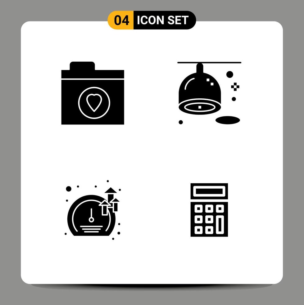 Modern Set of Solid Glyphs and symbols such as favorite speed citrus lemon calculator Editable Vector Design Elements