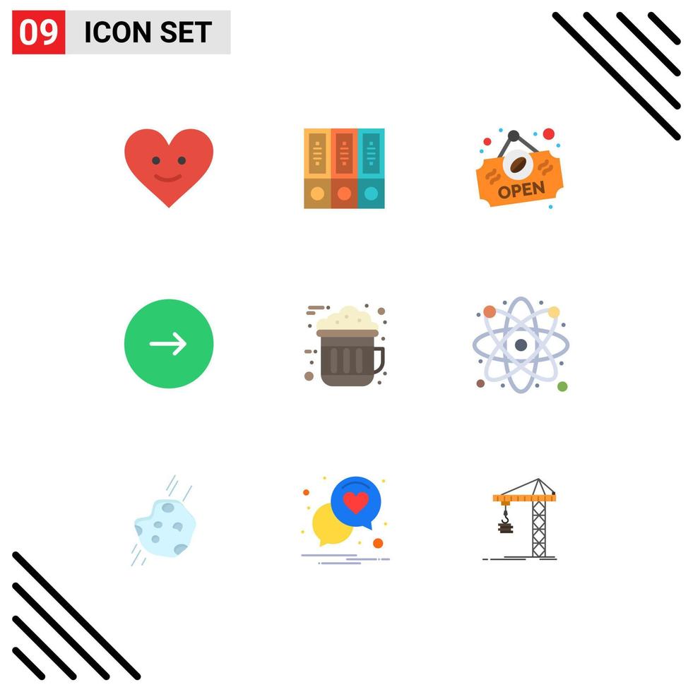 Set of 9 Modern UI Icons Symbols Signs for chocolate music folders multimedia control Editable Vector Design Elements
