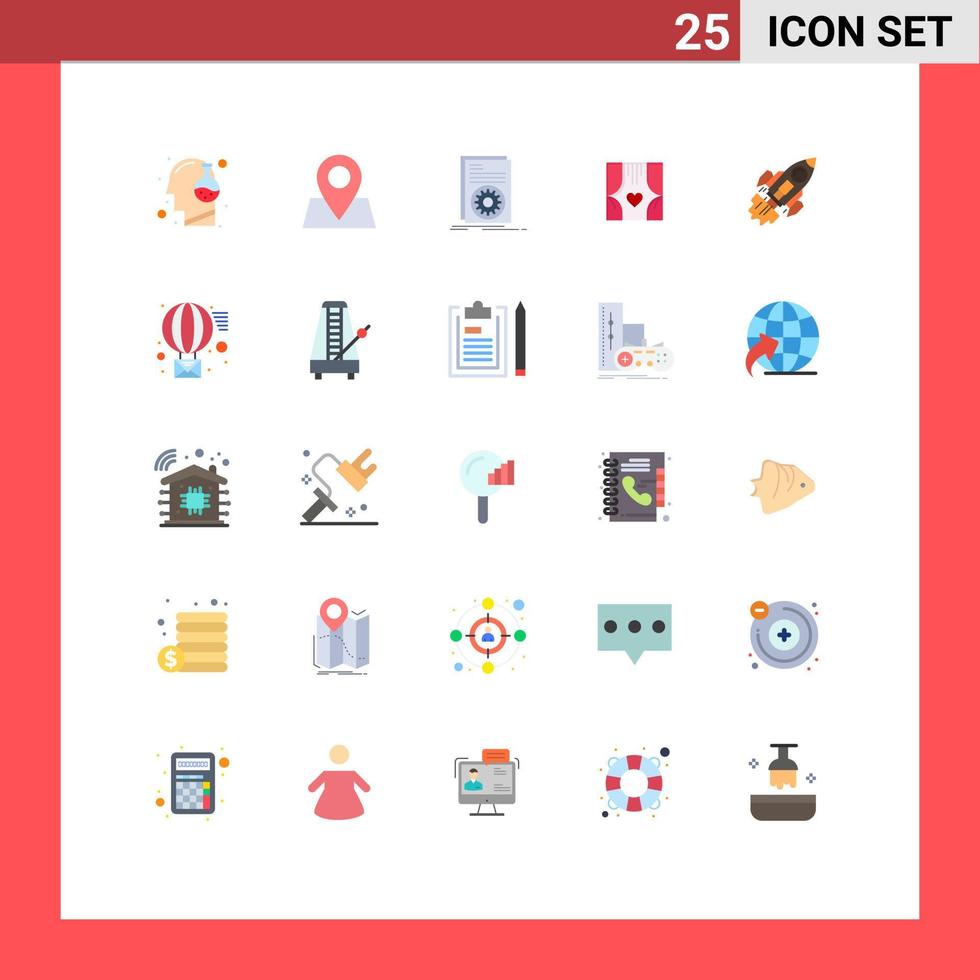 25 Creative Icons Modern Signs and Symbols of romance curtains code room script Editable Vector Design Elements