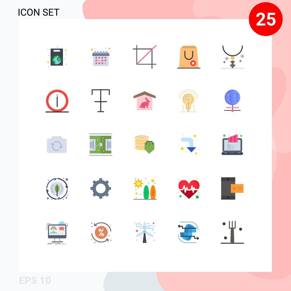 conjunto de 25 iconos de ui modernos símbolos signos para el comercio de cultivos cruzados comprar elementos de diseño vectorial editables vector