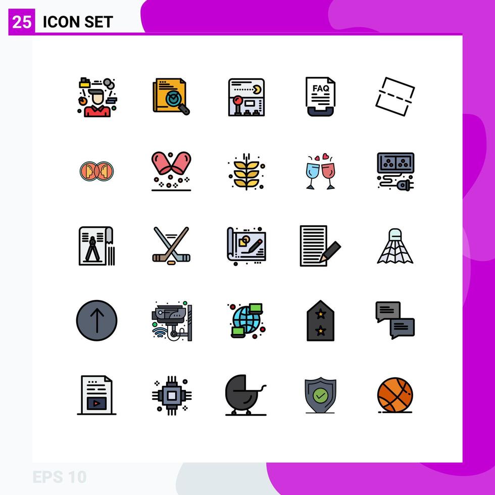 25 Creative Icons Modern Signs and Symbols of help contact page search communication fun Editable Vector Design Elements