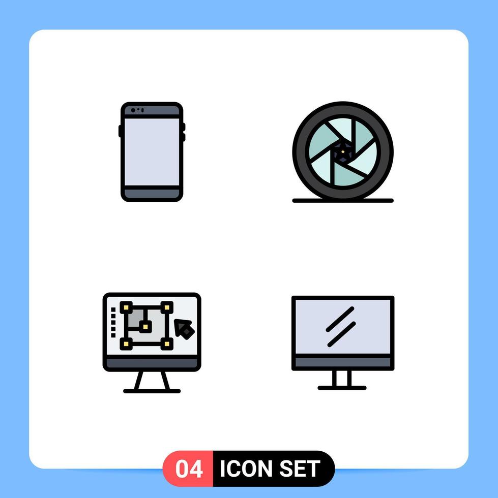 4 Creative Icons Modern Signs and Symbols of phone superstar huawei featured star decrease Editable Vector Design Elements