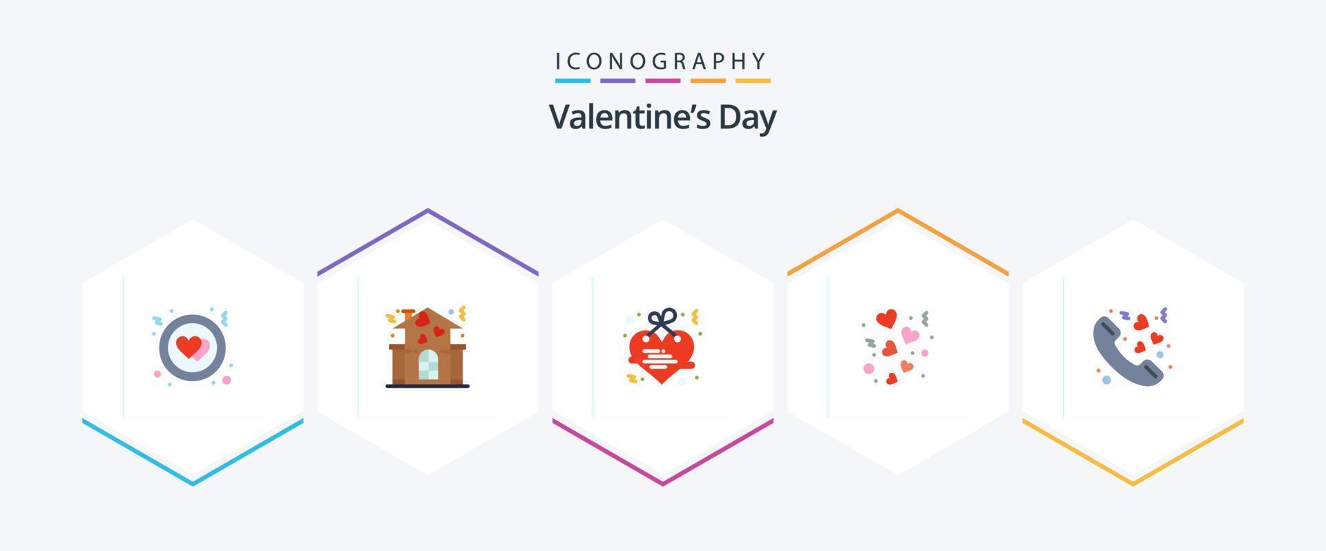 Valentines Day 25 Flat icon pack including love. wedding. heart. valentines. decoration vector