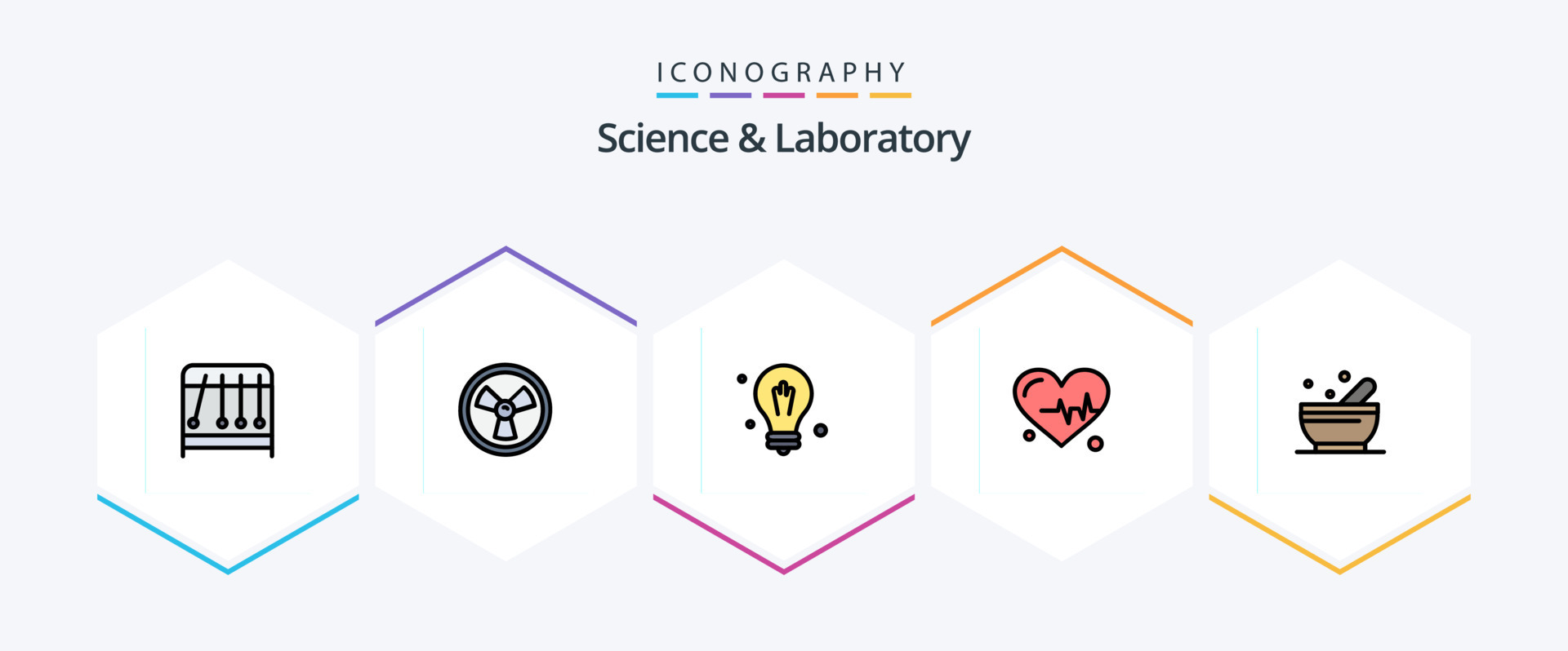 Science 25 FilledLine icon pack including . . science. science. bowl